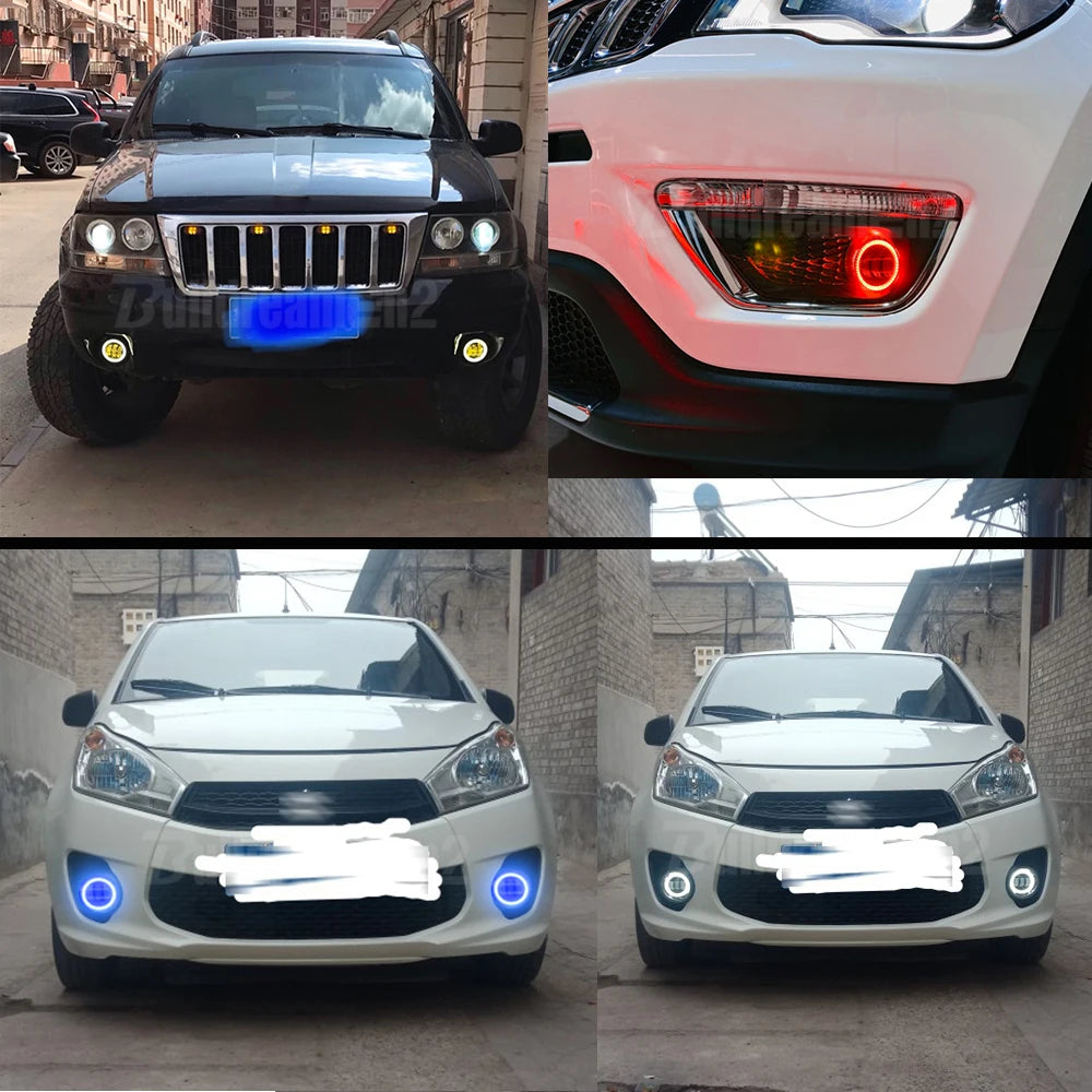LED Fog Light DRL Canbus Angel Eye Fog Daytime Running Lamp For Volkswagen VW Golf Mk5 Rabbit GTI (1K) 2004-2009