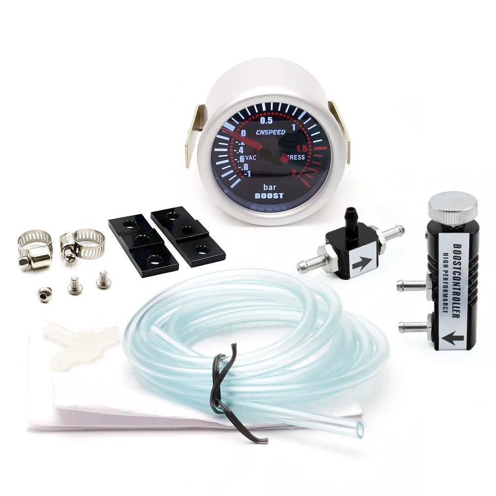 52mm Turbo Boost Gauge With Adjustable Auto Turbo Boost Controller Kit 1-30 PSI