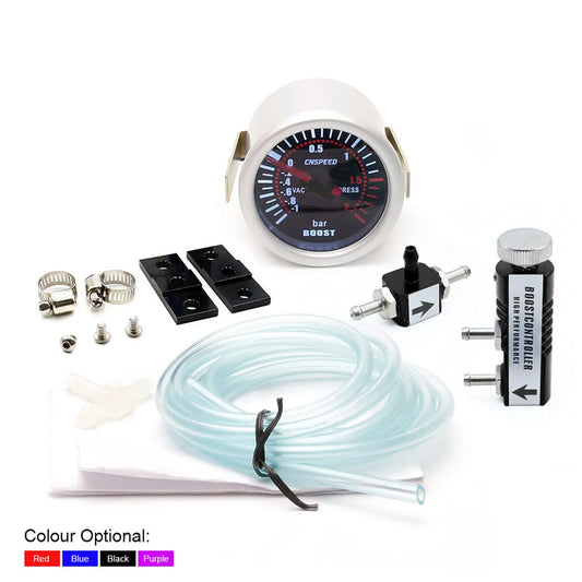 52mm Turbo Boost Gauge With Adjustable Auto Turbo Boost Controller Kit 1-30 PSI