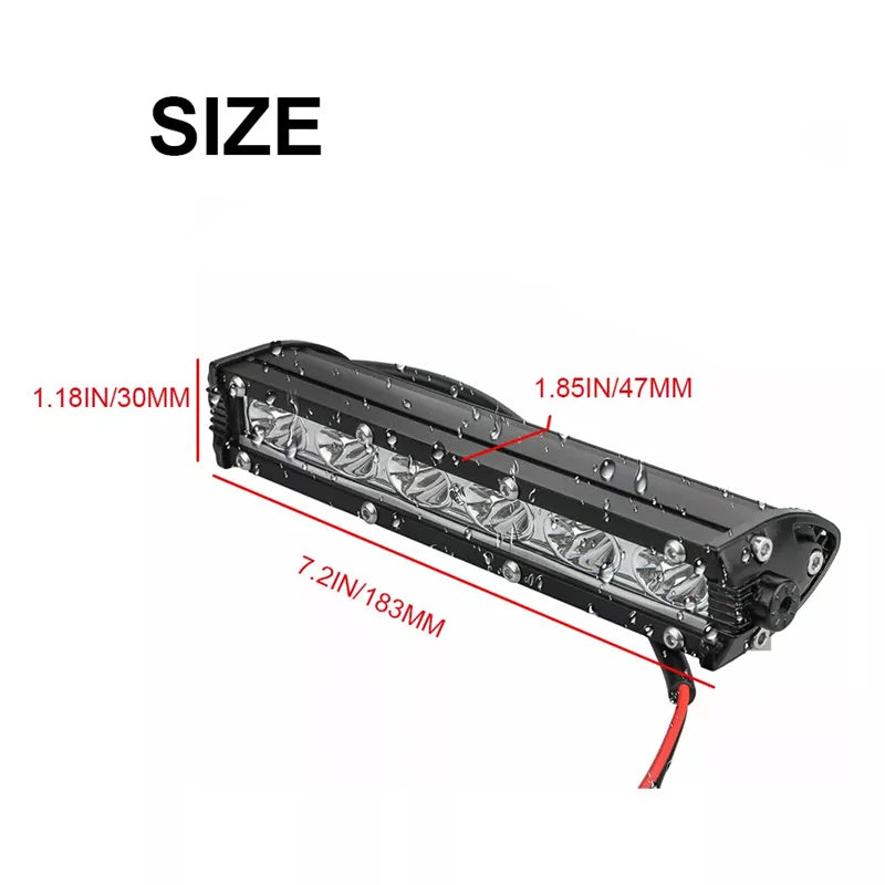 【M】18W Light Bar Work Spotlight 12V LED Waterproof For IP67 Truck Driving Offroad Boat Car Tractor Led Lamp Modify Accessories