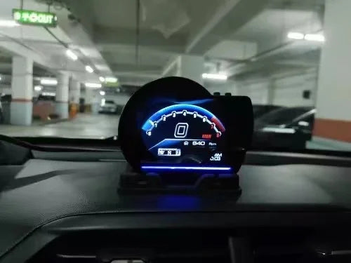 Newest A501 Car Head Up Display OBD2 Smart Car HUD Turbo Gauge Digital Odometer Security Alarm Water&Oil temp RPM Auto Meter