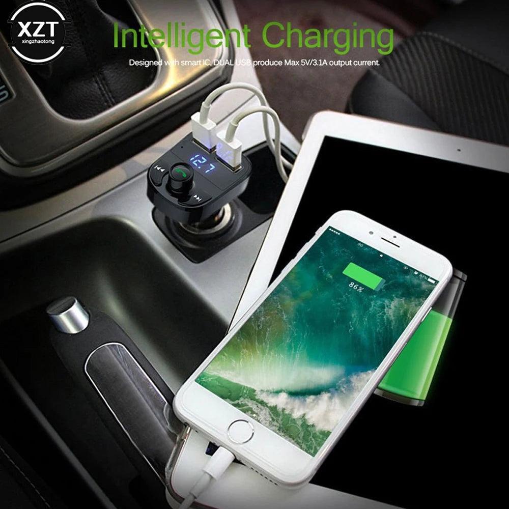 FM Transmitter Bluetooth 5.0 Handsfree Car Kit Audio