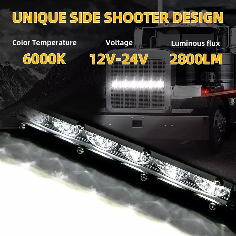 【M】18W Light Bar Work Spotlight 12V LED Waterproof For IP67 Truck Driving Offroad Boat Car Tractor Led Lamp Modify Accessories