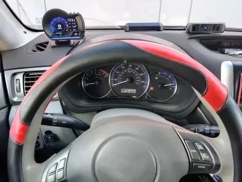 Newest A501 Car Head Up Display OBD2 Smart Car HUD Turbo Gauge Digital Odometer Security Alarm Water&Oil temp RPM Auto Meter