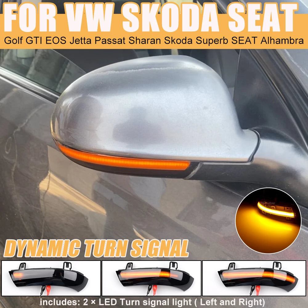 Dynamic Blinker Turn Signal LED For Volkswagen GOLF 5 GTI plus MK5 Jetta Passat B6 B5.5 Variant EOS Sharan for VW arrow light