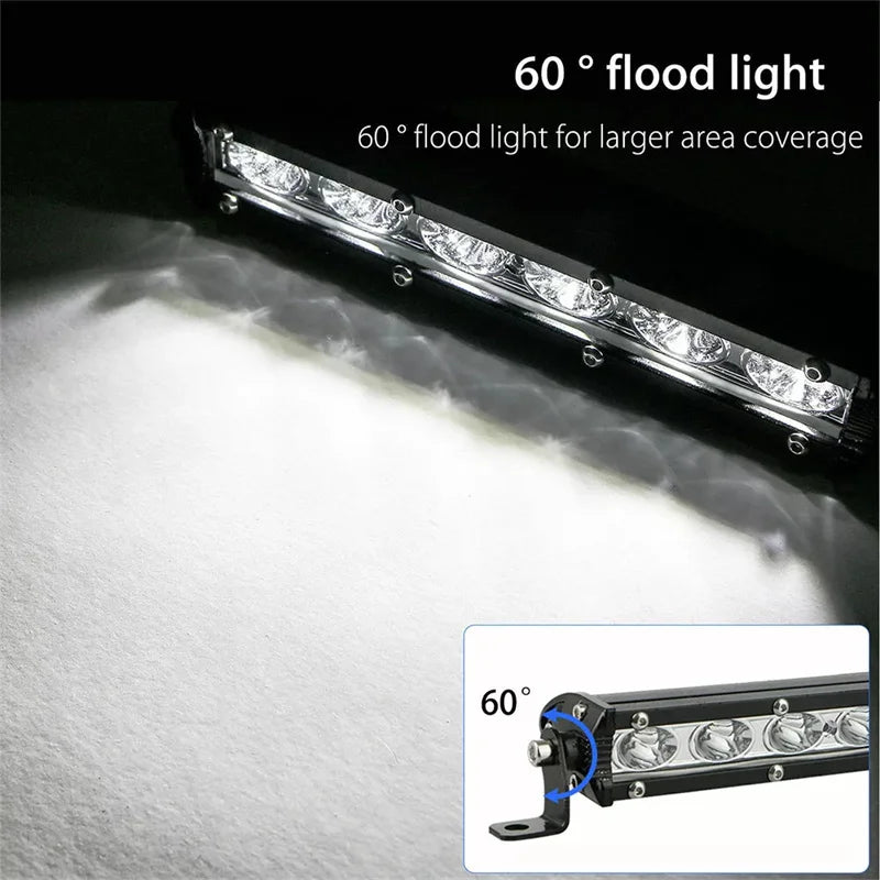 【M】18W Light Bar Work Spotlight 12V LED Waterproof For IP67 Truck Driving Offroad Boat Car Tractor Led Lamp Modify Accessories