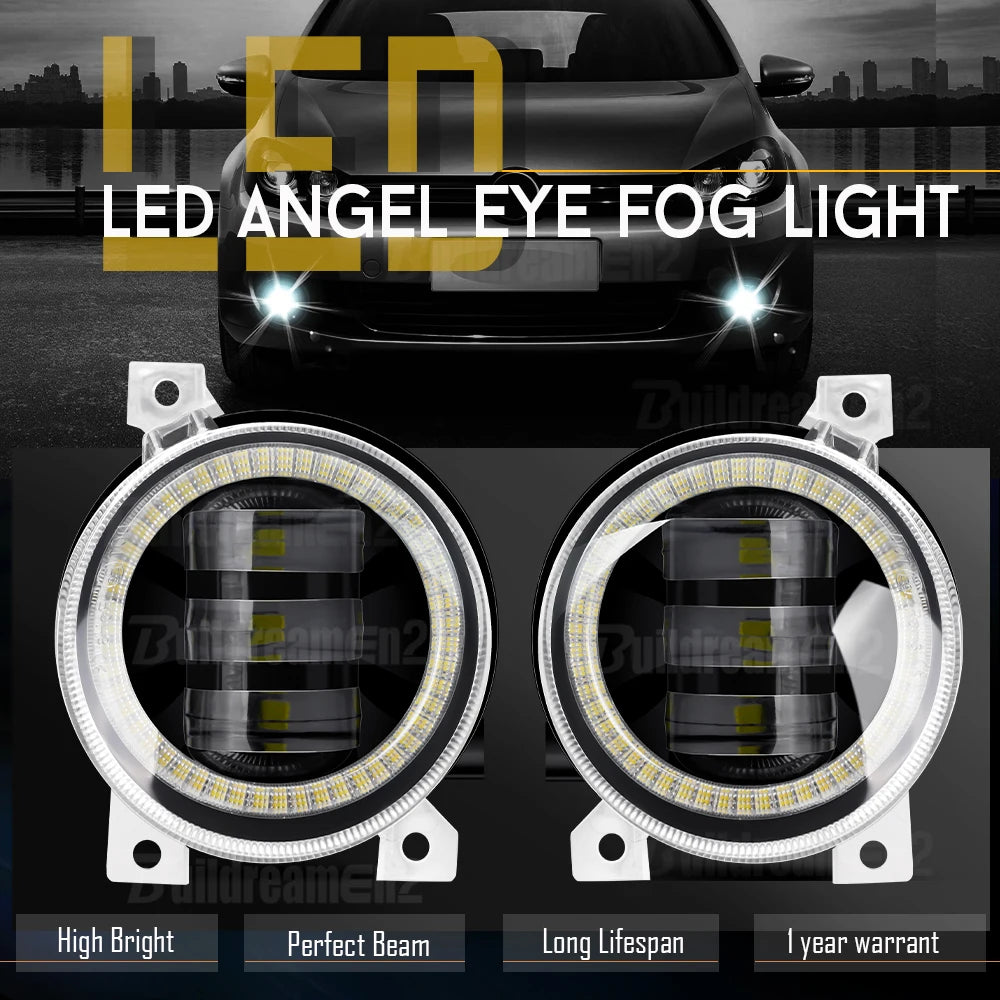 LED Fog Light DRL Canbus Angel Eye Fog Daytime Running Lamp For Volkswagen VW Golf Mk5 Rabbit GTI (1K) 2004-2009