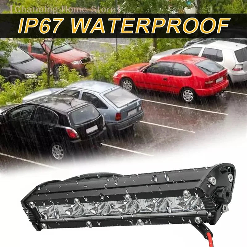 【M】18W Light Bar Work Spotlight 12V LED Waterproof For IP67 Truck Driving Offroad Boat Car Tractor Led Lamp Modify Accessories